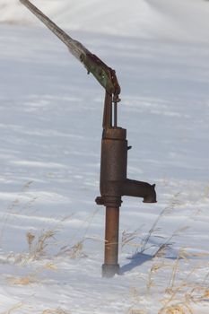 Old Water Pump in Winter