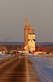 Grain Elevator Saskatchewan in Winter