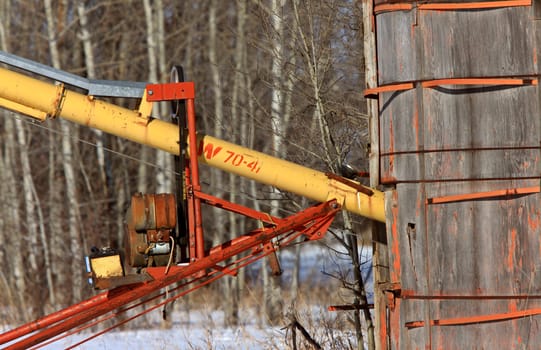 Old Wooden Granary and Auger