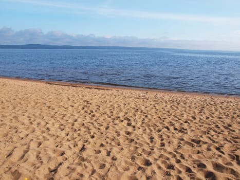Sandy beach on Lake