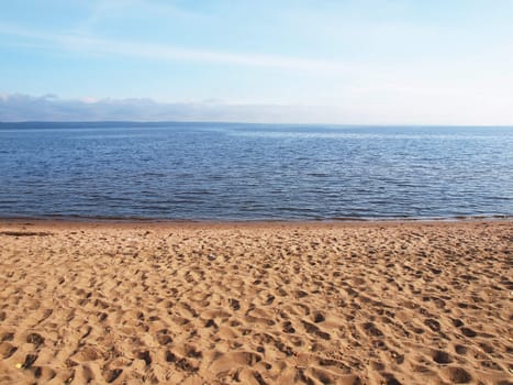 Sandy beach on Lake