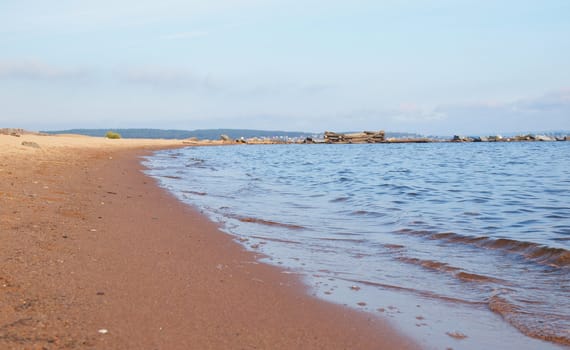 Sandy beach on Lake