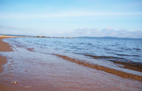 Sandy beach on Lake