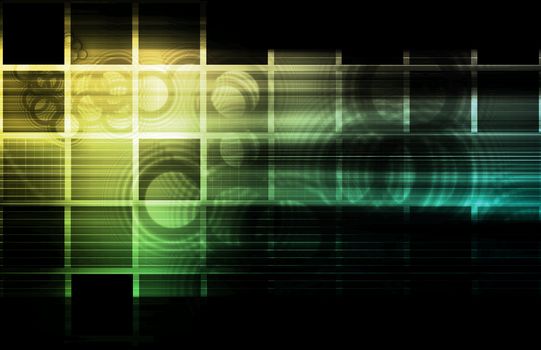 Business Technology with a Corporate Abstract Art