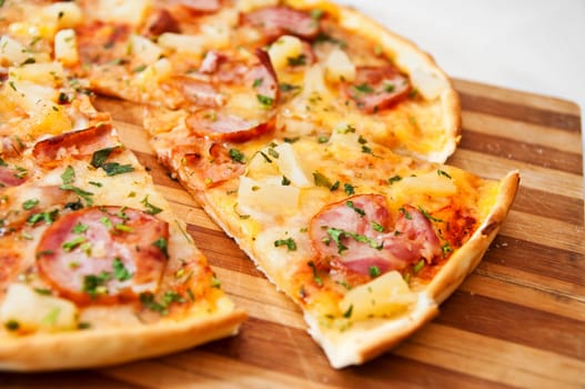 isolated on white pizza ready to eat