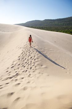 great sand dune at Cadiz Andalusia in Spain