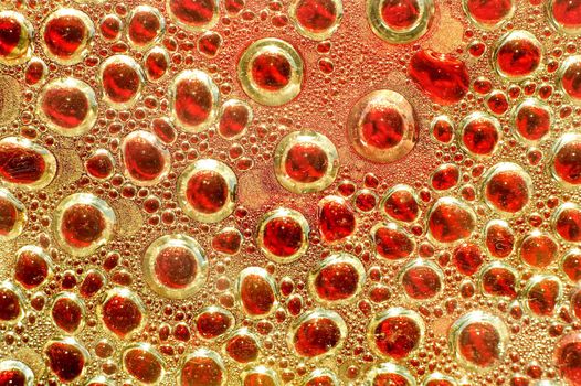 abstract medical or biological colored bubble background in red and yellow