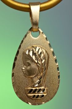 Precious gold pendant of the virgin girl, ideal to give  as a present for the young persons in the first communion