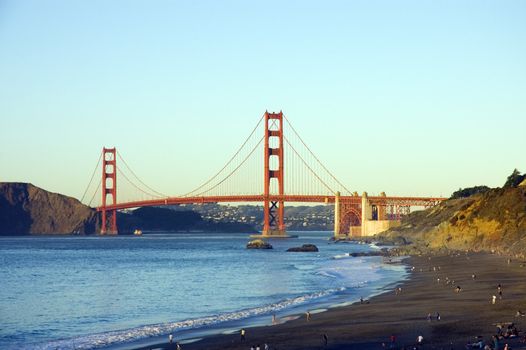 Golden gate bridge from Baker beach