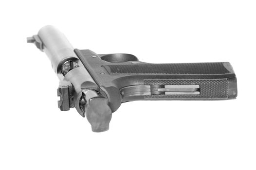 semi-automatic Handgun isolated on a white background