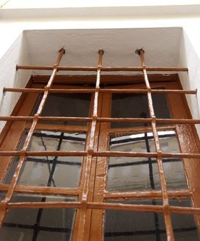 bars on a window - architecture detail