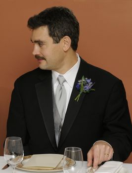 Groom - formal wedding image in Russian consulate, San Francisco