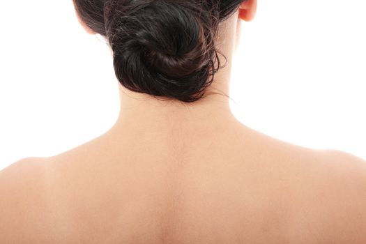 Close up photo of female neck