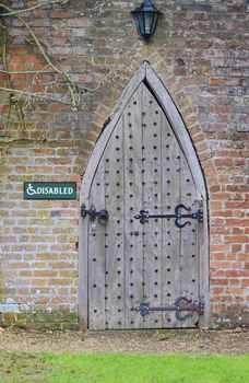 British Castle door to bathroom