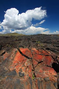 Amazing volcanic landscape at Craters of the Moon National Monument of Idaho.