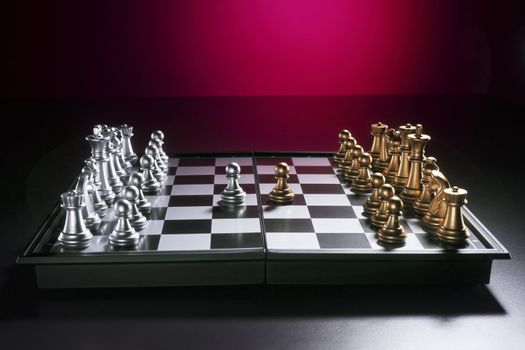 stock image of the chess game about to start