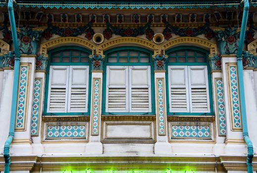 tradditonal Peranakan shop house in Singapore 