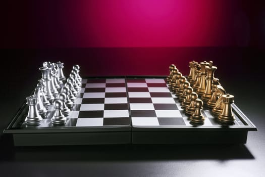 stock image of the chess game about to start