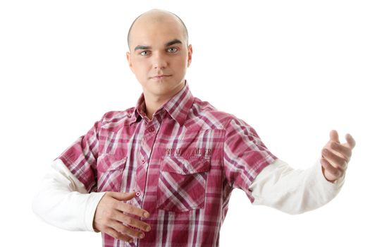 Classic dance - man gesturing dance, isolated