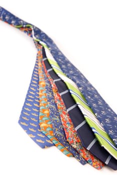 Business men work clothes. Color fashion neck ties