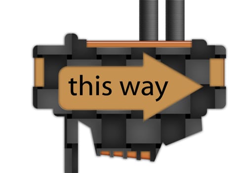 Sign - arrow - showing the way