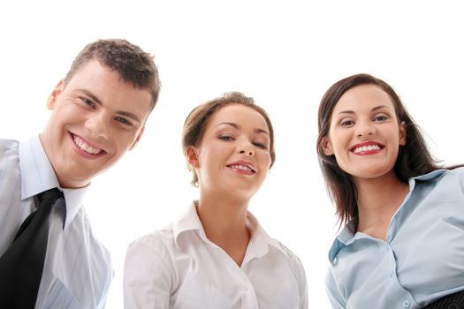 Business team isolated on white background