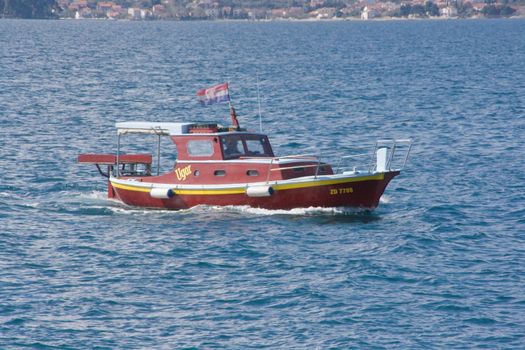Fishing boat off the coast of Zadar in Croatia