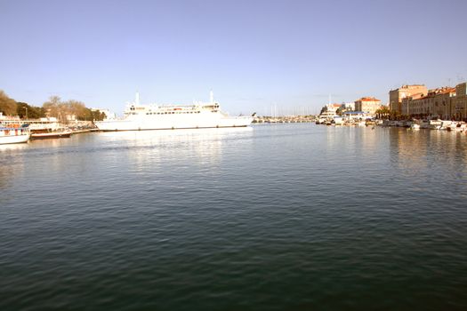 Passenger ship in the port of Zadar