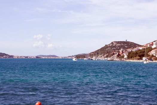 View of the peninsula with the town of Murter Tismo
