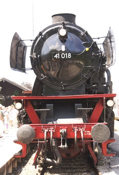 Steam locomotive 41018 at the anniversary celebration railway Schliersee - Bayrischzell