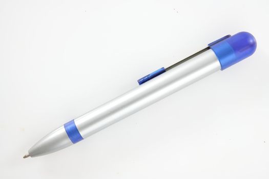 Plastic pen isolated on white background