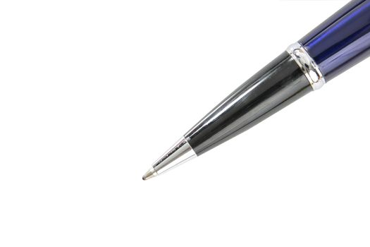 Metallic pen isolated on white background