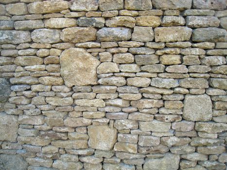 close up of a stone wall in south France