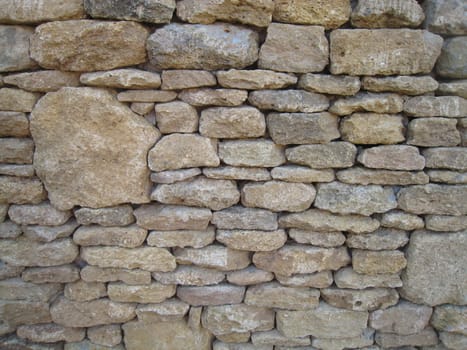 close up of a stone wall in south France