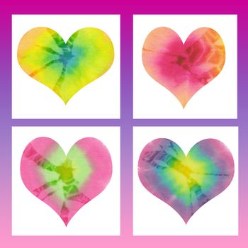 batik valentin hearts card