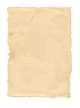 old piece of paper isolated 