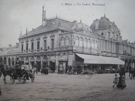 vintage postcard of Nice, municipal Casino, 1945's