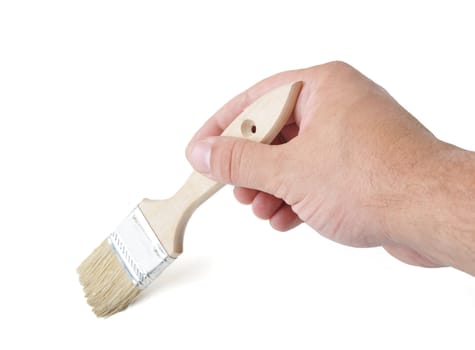 hand, tassel over white background isolated