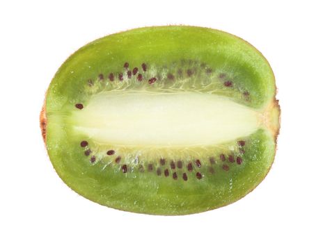 Macro view of a kiwi fruit.