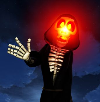 The Grim reaper of death in cartoon form.