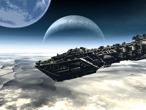 a spaceship search a new planet