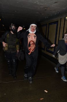 London - October 8: People Attending The Annual Zombie Walk London October 8th, 2011 in London, England.