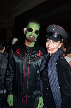 London - October 8: People Attending The Annual Zombie Walk London October 8th, 2011 in London, England.