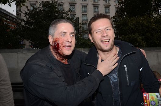 London - October 8: People Attending The Annual Zombie Walk London October 8th, 2011 in London, England.