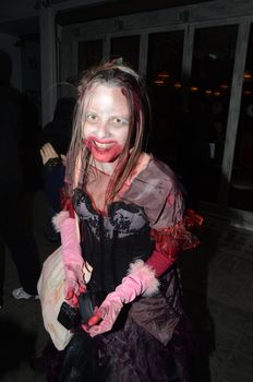 London - October 8: People Attending The Annual Zombie Walk London October 8th, 2011 in London, England.