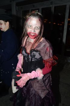 London - October 8: People Attending The Annual Zombie Walk London October 8th, 2011 in London, England.