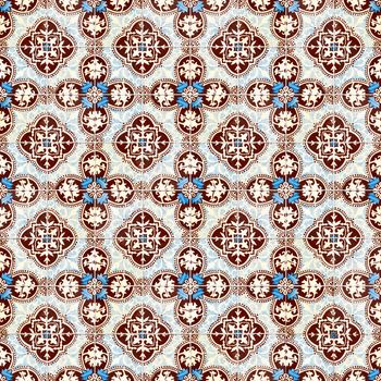 Seamless tile pattern of ancient ceramic tiles.