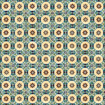 Seamless tile pattern of ancient ceramic tiles.