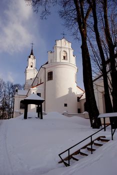 Vilnius Kalvary Church of the Holy Cross in winter