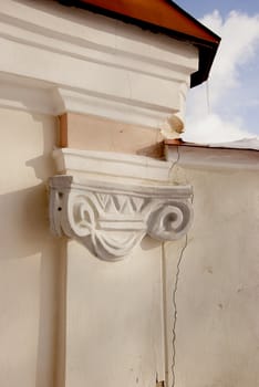 old church architecture with column and capital